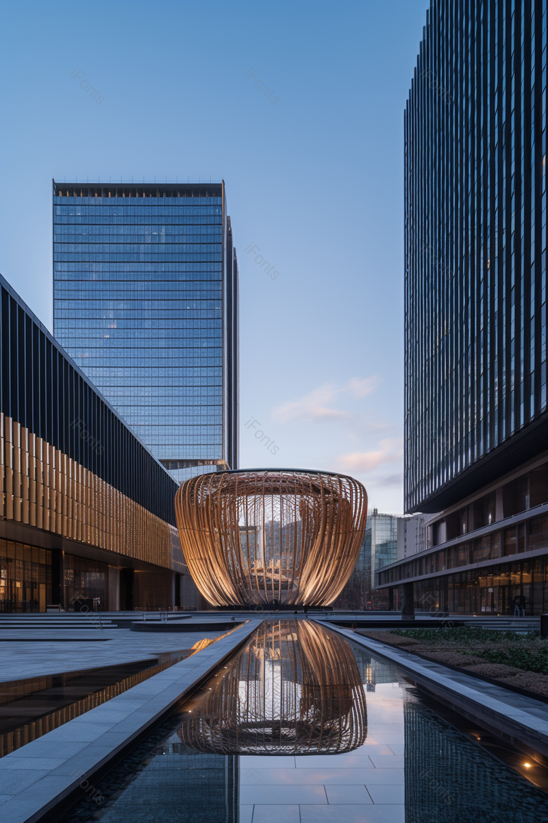实拍黄昏下的外滩金融中心建筑写字楼摄影图背景,高清,摄影图,摄影图片,图片大全,摄影图免费下载